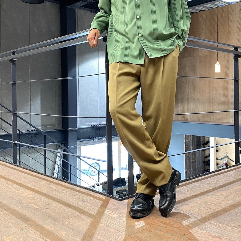 PLEATED TROUSERS #BEIGE [24FWE-WMP-TR01]