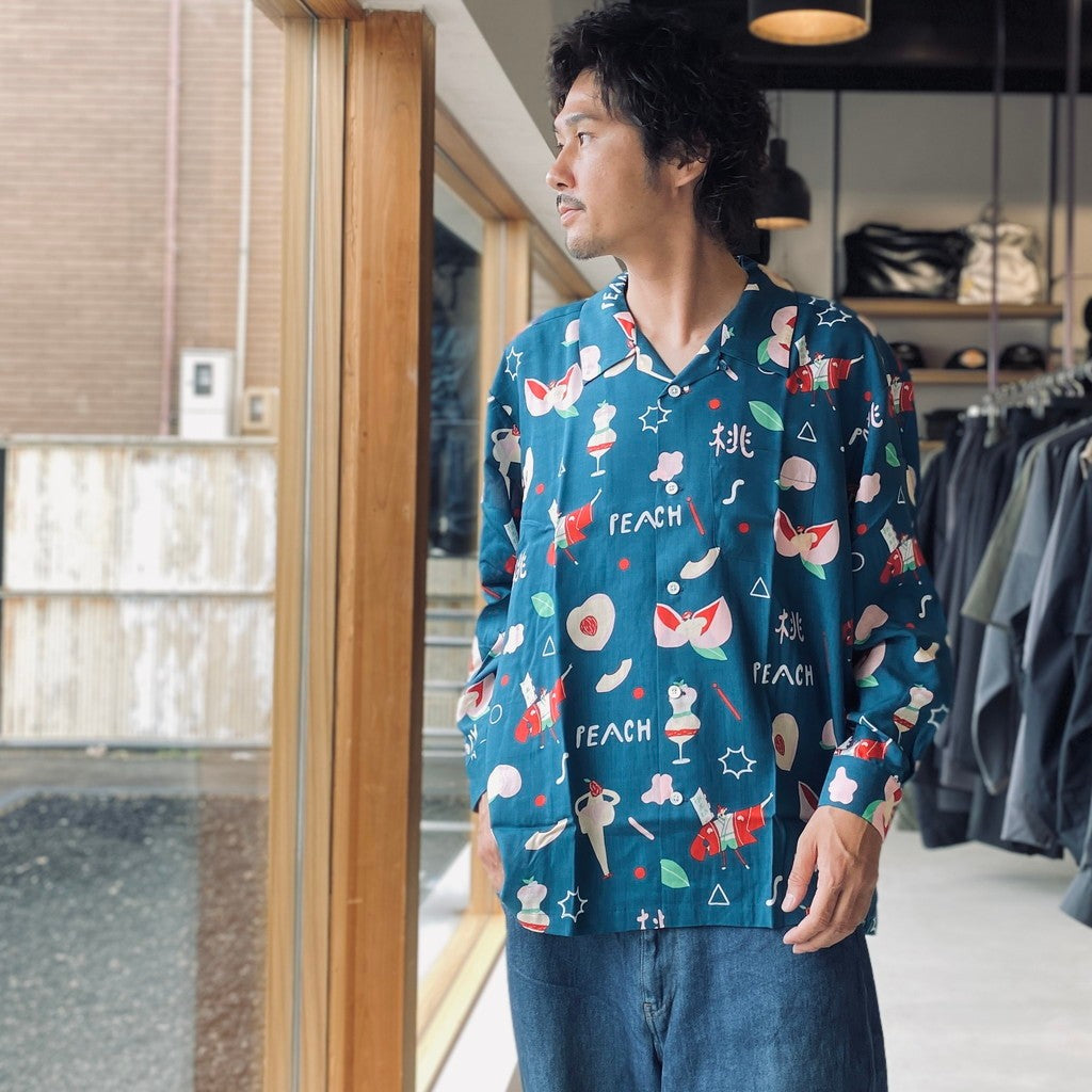 PEACH L/S #NAVY [AW25_AWA03-1] - cocorozashi 三重県四日市市の
