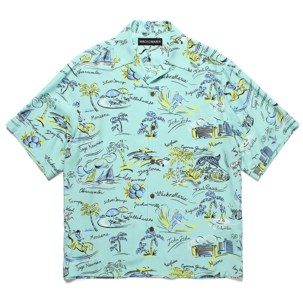 HAWAIIAN SHIRT S/S ( TYPE-2 ) #MINT [25SS-WMS-HI02]