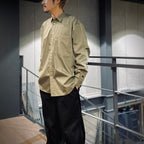 TECH REGULAR STRIPE SHIRT L/S #WOLF GRAY [BE-81025]