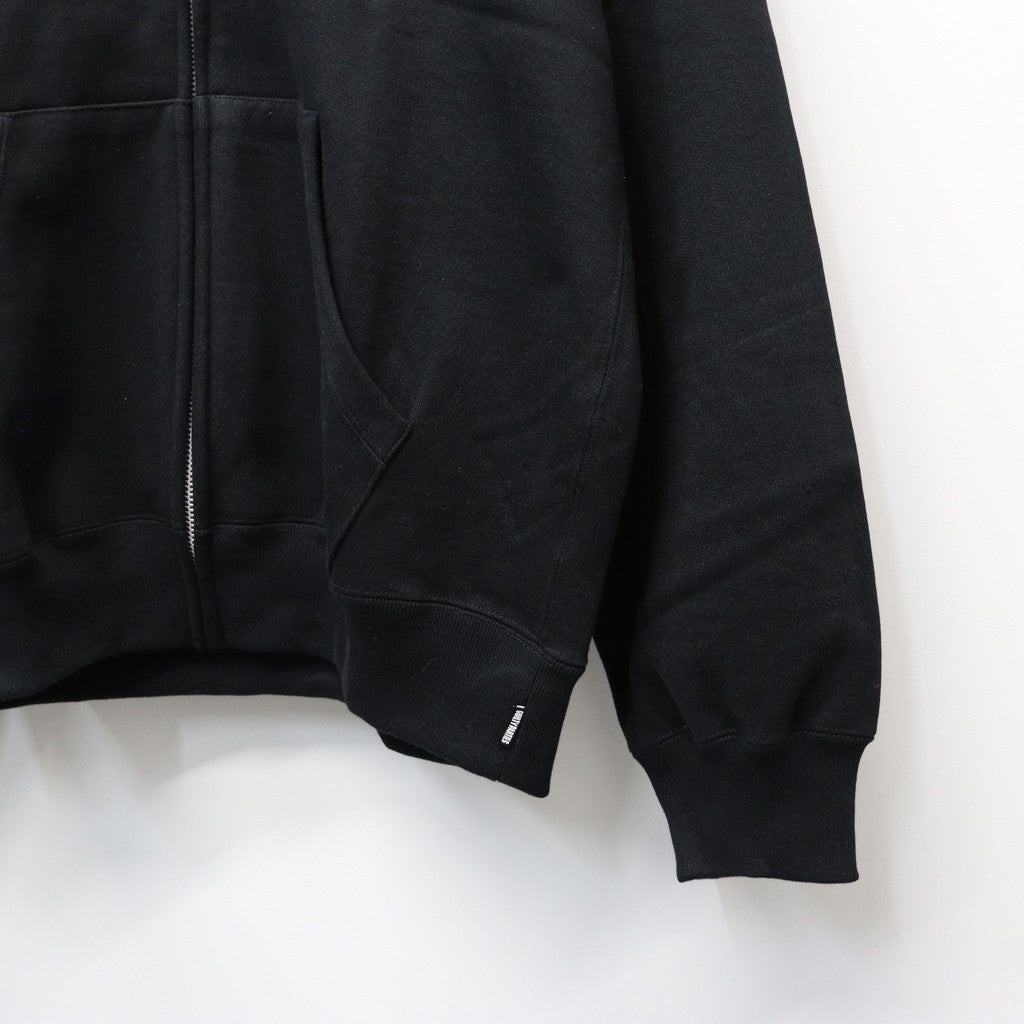 HEAVY WEIGHT FULL ZIP HOODED SWEAT SHIRT ( TYPE-2 ) #BLACK [25FW