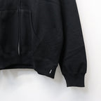 HEAVY WEIGHT FULL ZIP HOODED SWEAT SHIRT ( TYPE-2 ) #BLACK [25FW-WMC-SS02]