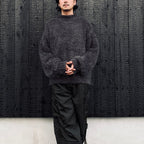 Classic Shaggy Knit Jumper (FUR KNIT) #CHARCOAL [M-P4-KW3]