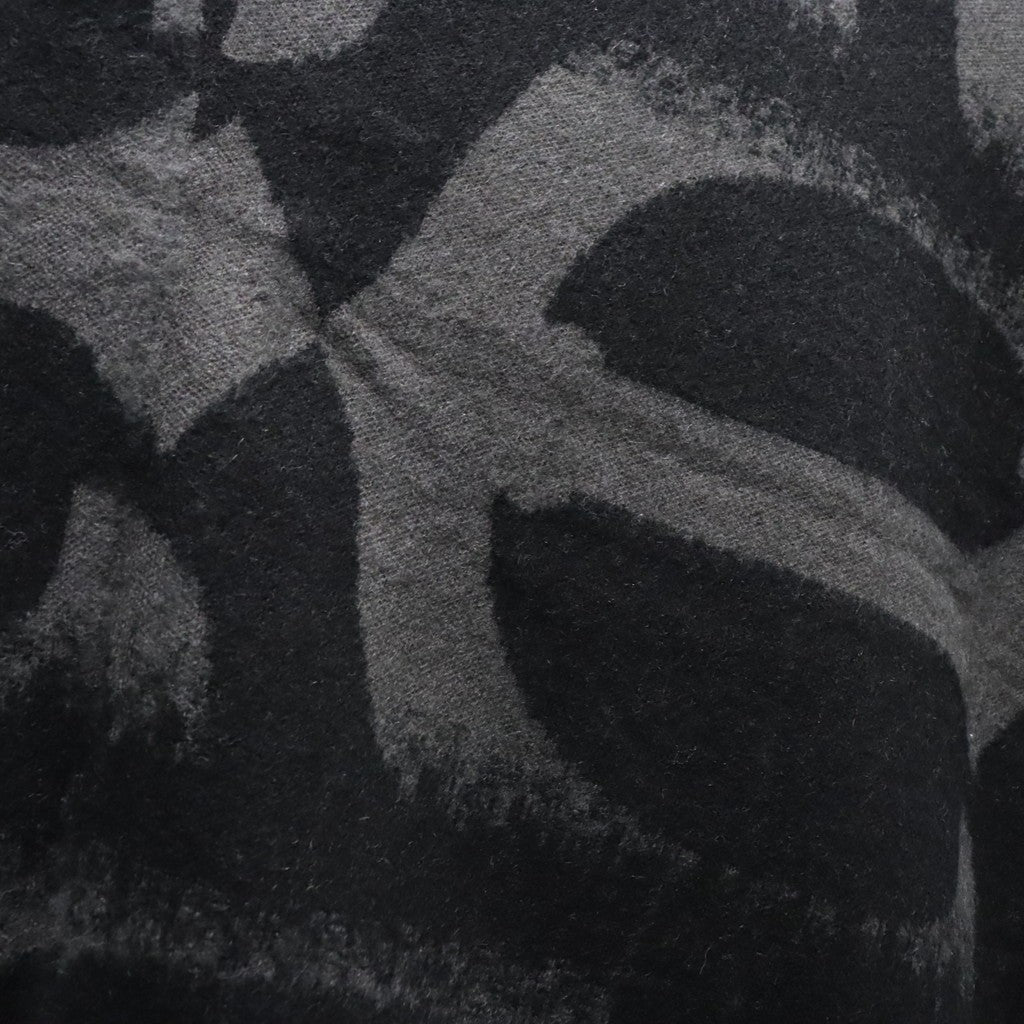 PATTERN MOHAIR KNIT #Black [26FW_KN01]