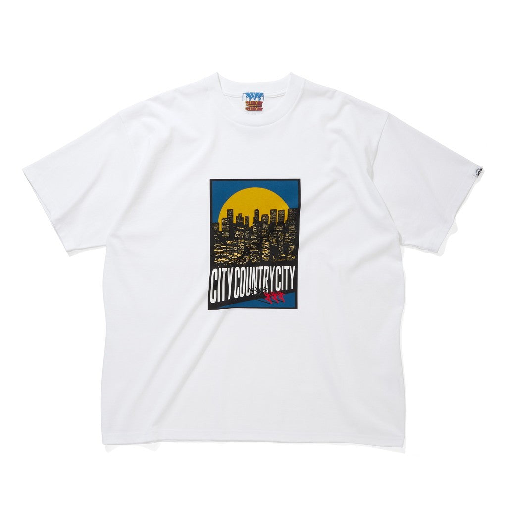 COTTON T-SHIRT_CITY LIGHTS #WHITE/COLOR [CCC-261T003]