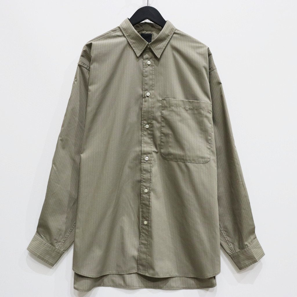 TECH REGULAR STRIPE SHIRT L/S #WOLF GRAY [BE-81025]