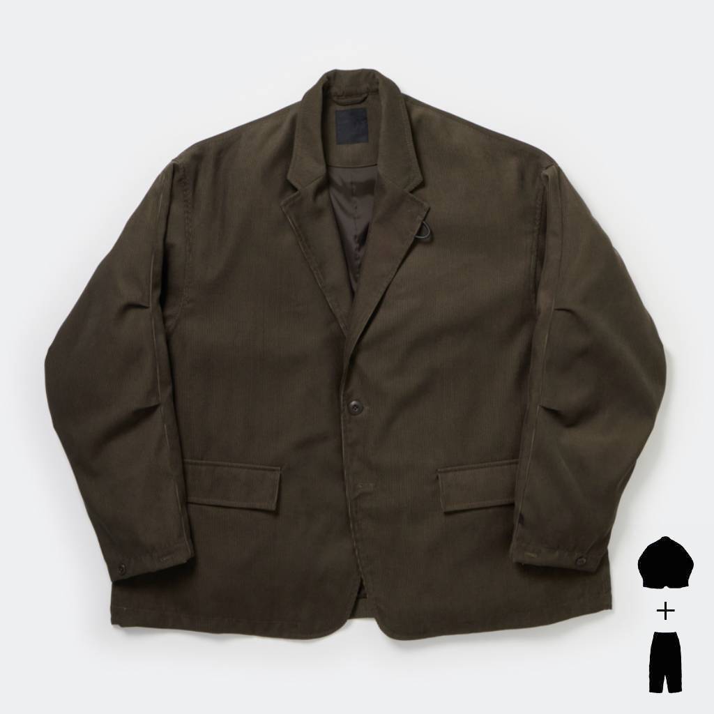 TECH LOOSE 2B 燈芯絨夾克 &amp; TECH EASY 燈芯絨長褲 #BROWNKAHKI [BJ-32025W / BP-39025W]