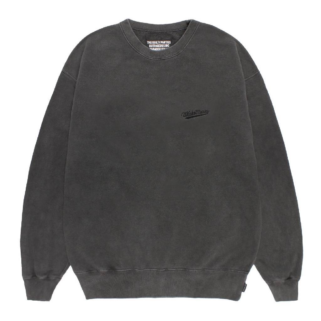 WASHED MIDDLE WEIGHT CREW NECK SWEAT SHIRT ( TYPE-1 ) #GRAY [26FWE-WMC-SS03]