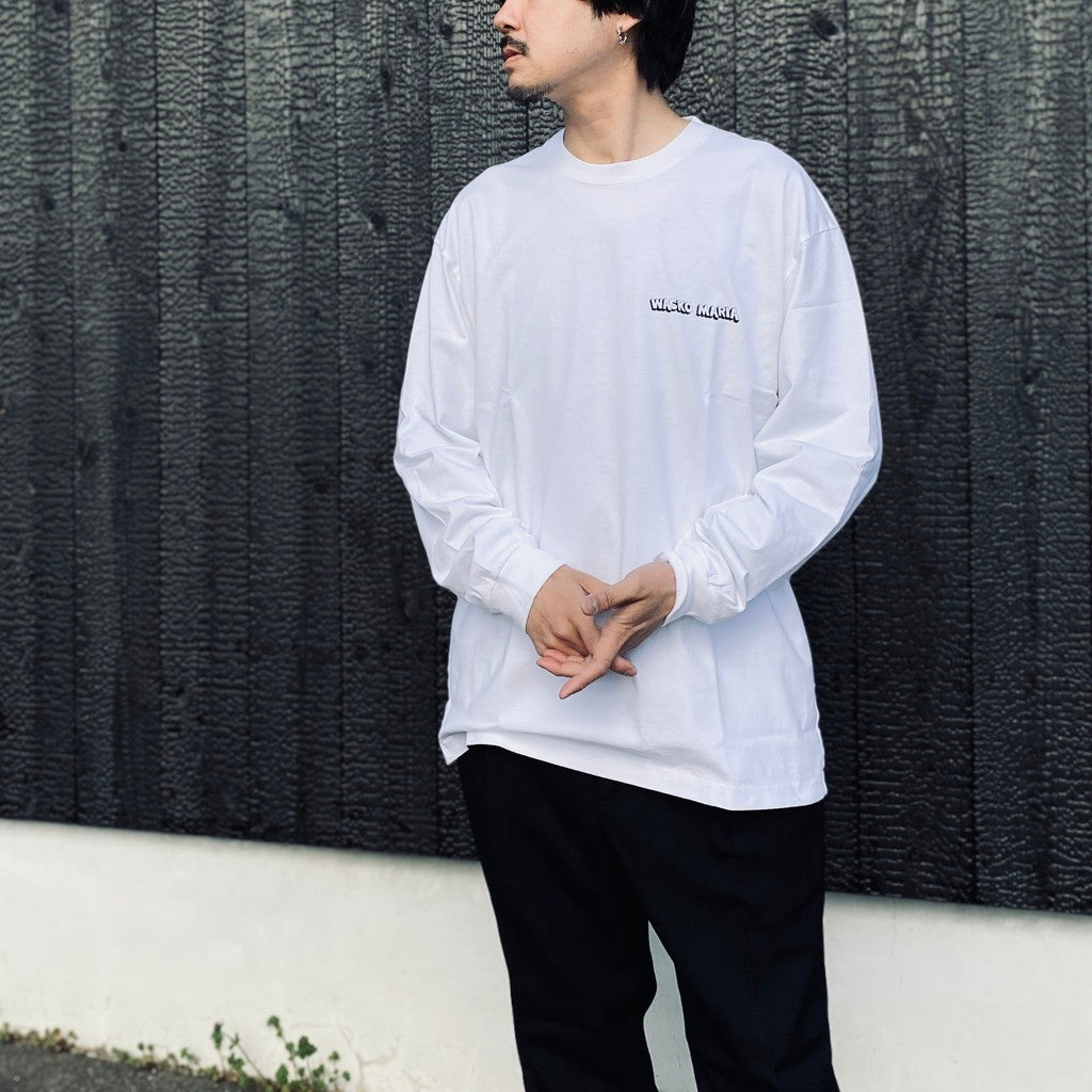 WASHED HEAVY WEIGHT CREW NECK LONG SLEEVE T-SHIRT ( TYPE-3 ) #WHITE [26SS-WMT-LT05]