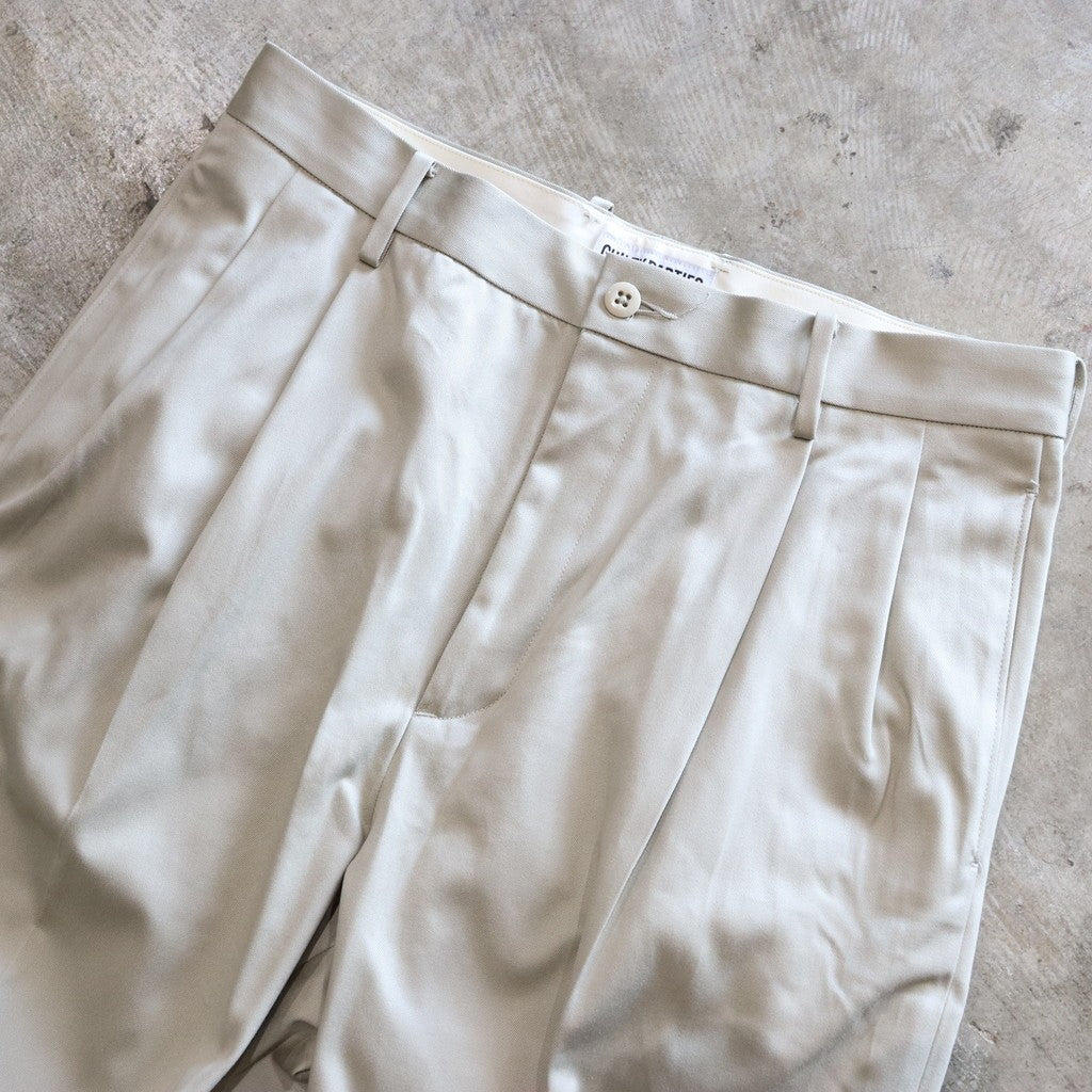 DOUBLE PLEATED CHINO TROUSERS #L-BEIGE [24FW-WMP-PT02]