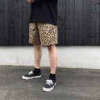DICKIES | LEOPARD PLEATED SHORT TROUSERS #BEIGE [26SS-WMP-DC03]