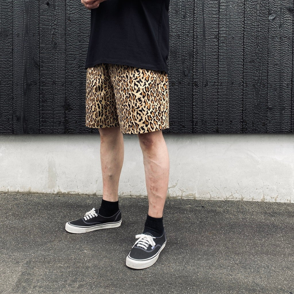 DICKIES | LEOPARD PLEATED SHORT TROUSERS #BEIGE [26SS-WMP-DC03]