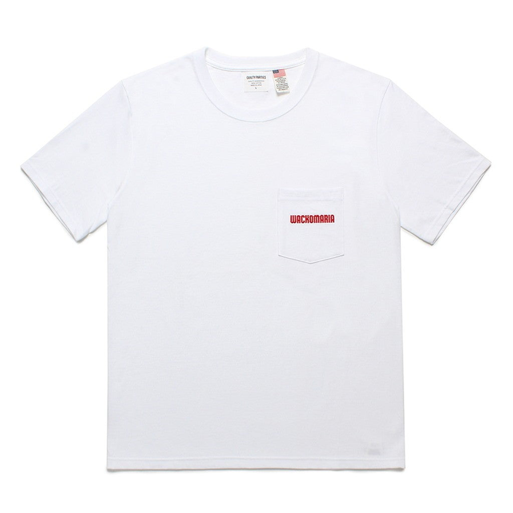 USA BODY CREW NECK POCKET T-SHIRT -TYPE 2- #WHITE [24SS-WMT-OP02]
