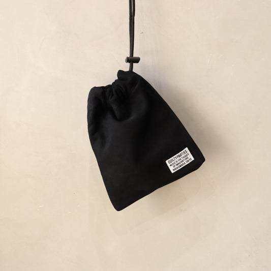 SUEDE LEATHER SHOULDER POUCH #BLACK [25SSE-WMA-BG01]