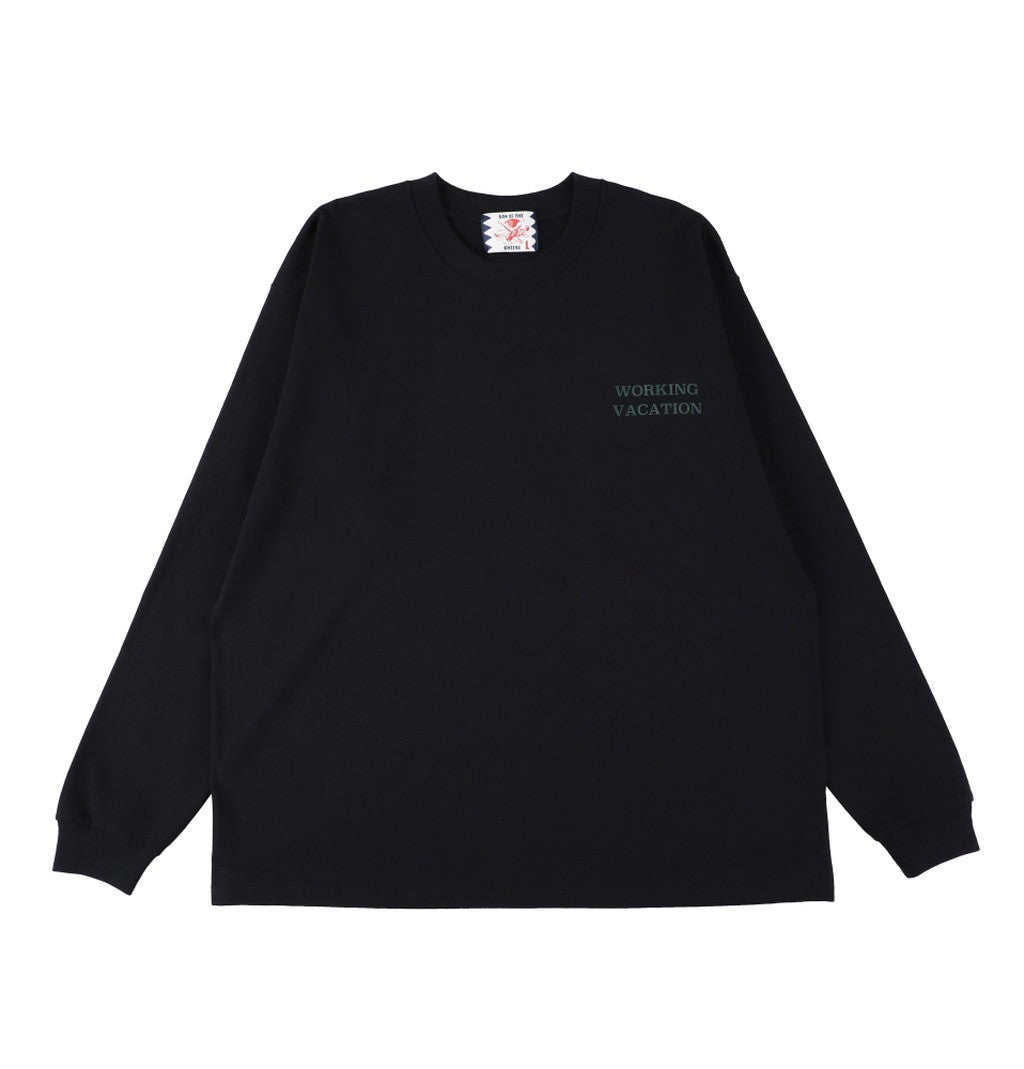 徽章長袖 T 卹 #黑色 [SC2410-LT01]