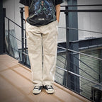 漂白寬鬆油漆工褲 #灰色 [25SS-FS-09 / FS1703]