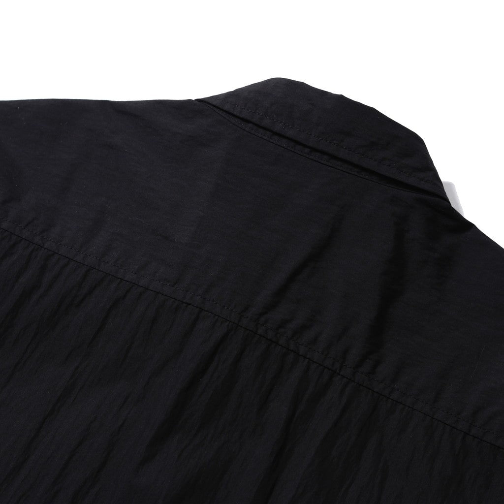 HIDDEN POCKET HALF SLEEVE SHIRTS CN #BLACK [HOD26-01-ST005]