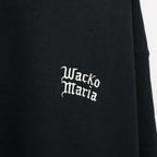 WASHED MIDDLE WEIGHT CREW NECK SWEAT SHIRT ( TYPE-2 ) #BLACK/WHITE [26FWE-WMC-SS04]