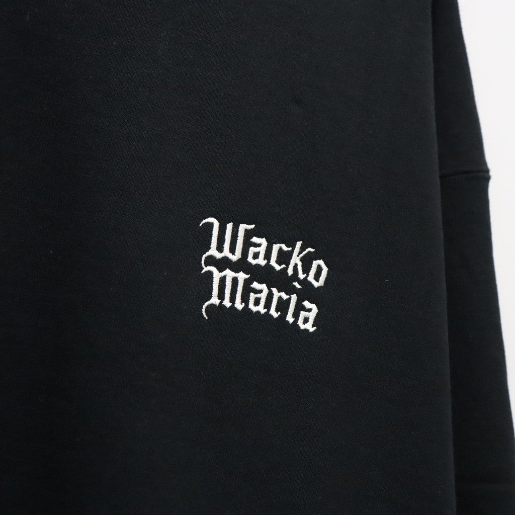 WASHED MIDDLE WEIGHT CREW NECK SWEAT SHIRT ( TYPE-2 ) #BLACK/WHITE [26FWE-WMC-SS04]