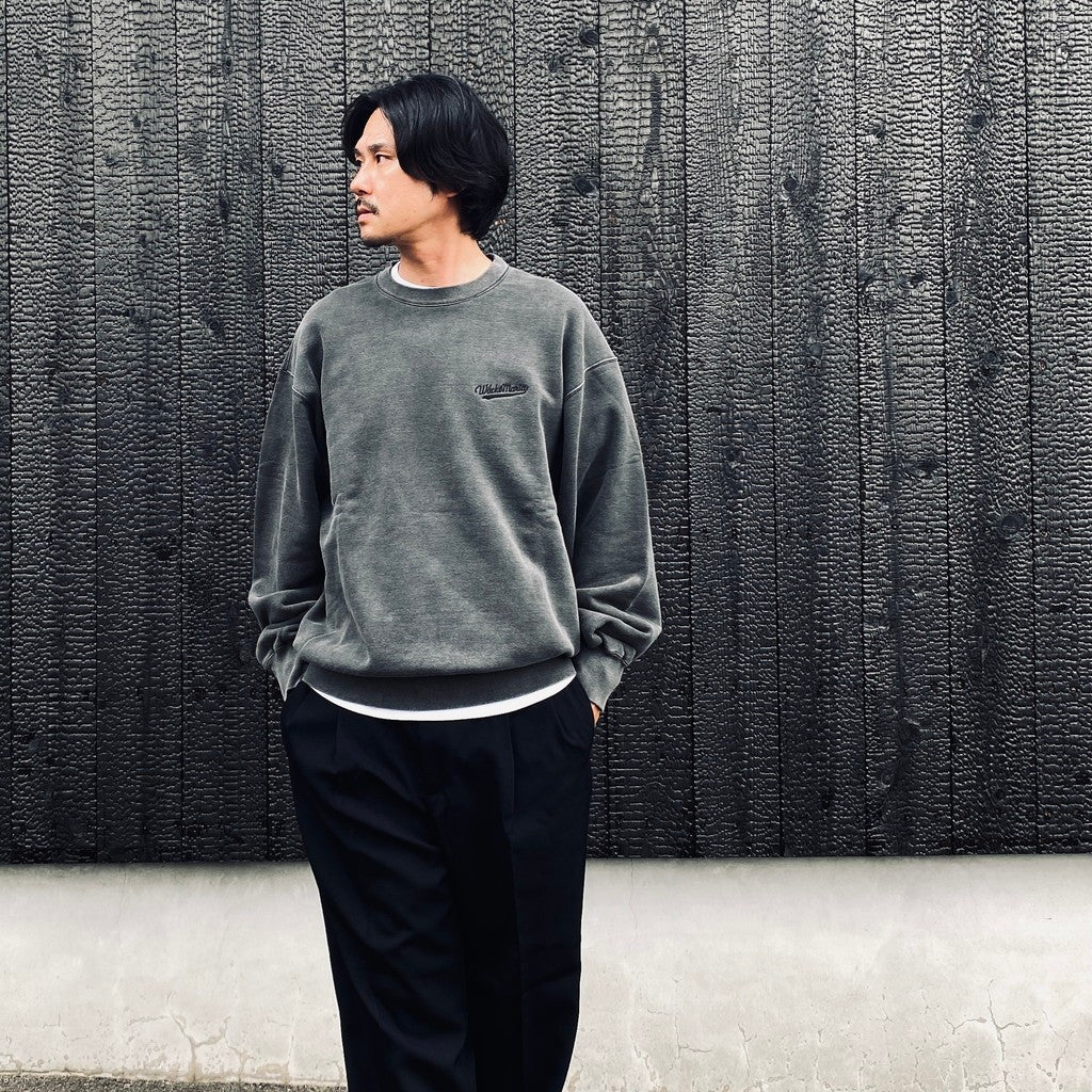 WASHED MIDDLE WEIGHT CREW NECK SWEAT SHIRT ( TYPE-1 ) #GRAY [26FWE-WMC-SS03]