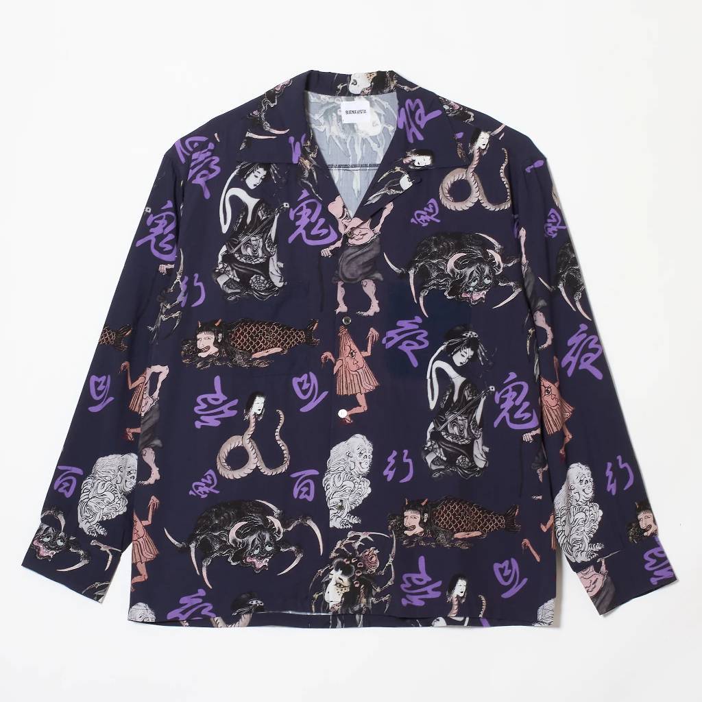 百鬼夜行 shirt L/S #Navy [BV-SH2600230]