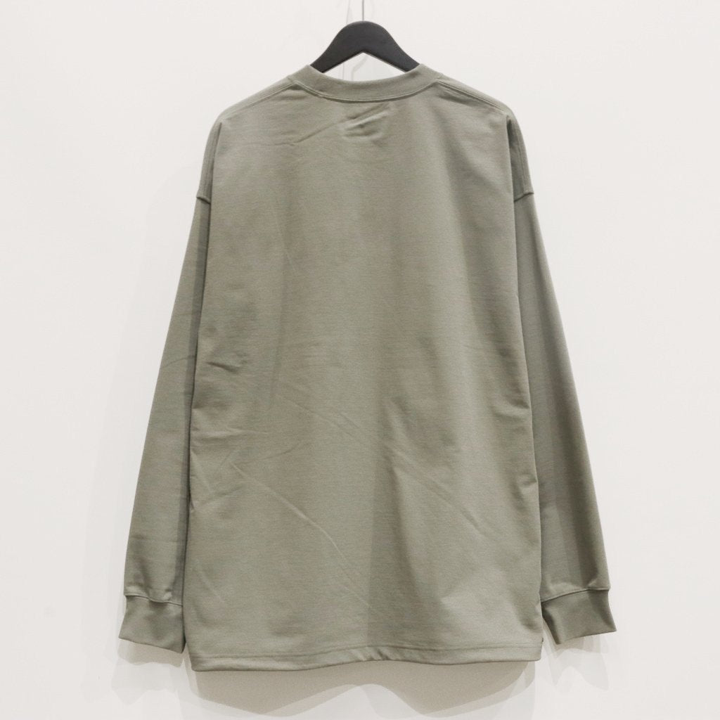 TECH DRAWSTRING L/S TEE #WOLF GRAY [BE-40025]