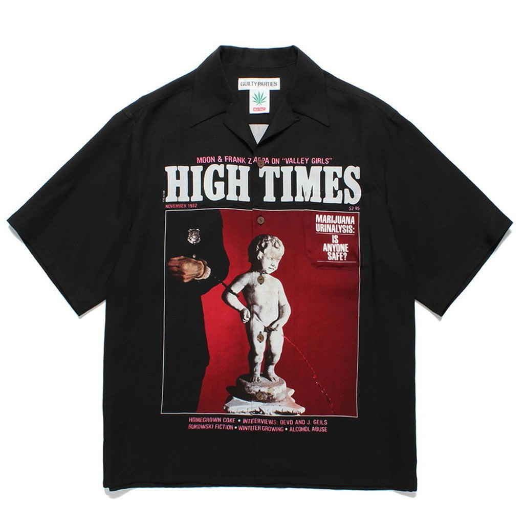 HIGHTIMES | S/S HAWAIIAN SHIRT -TYPE 3- #BLACK [HIGHTIMES-WM-HI07]