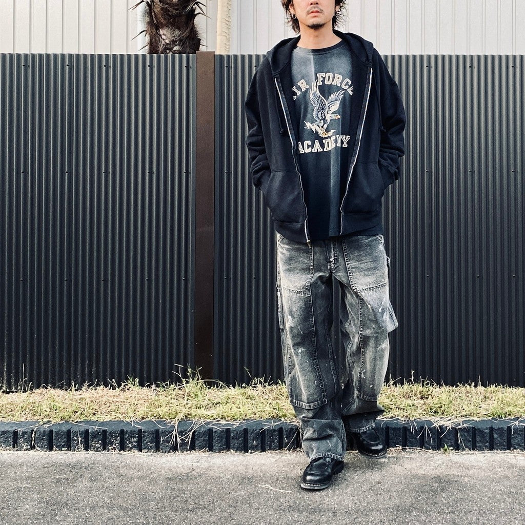 美國空軍鷹圖案長袖T卹（做舊款）#做舊黑色 [BW252-UAL]