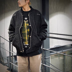 DBL FLAP ZIP JACKET #BLACK [CES27JK06]