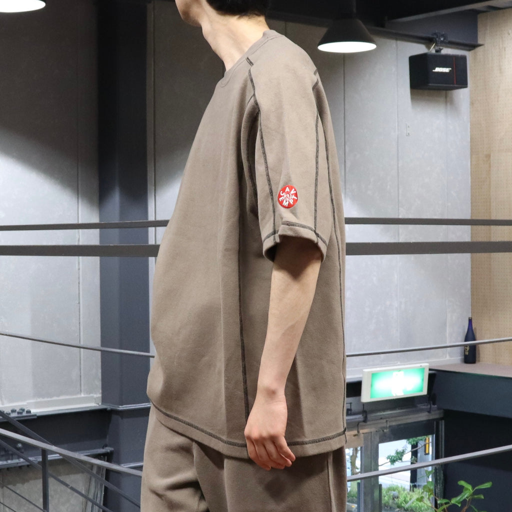 CREW NECK DBL KNIT SHORT SLEEVE #CHARCOAL [CES27CS16]