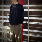 TECH DRAWSTRING TEE L/S #BLACK [BE-31025W]