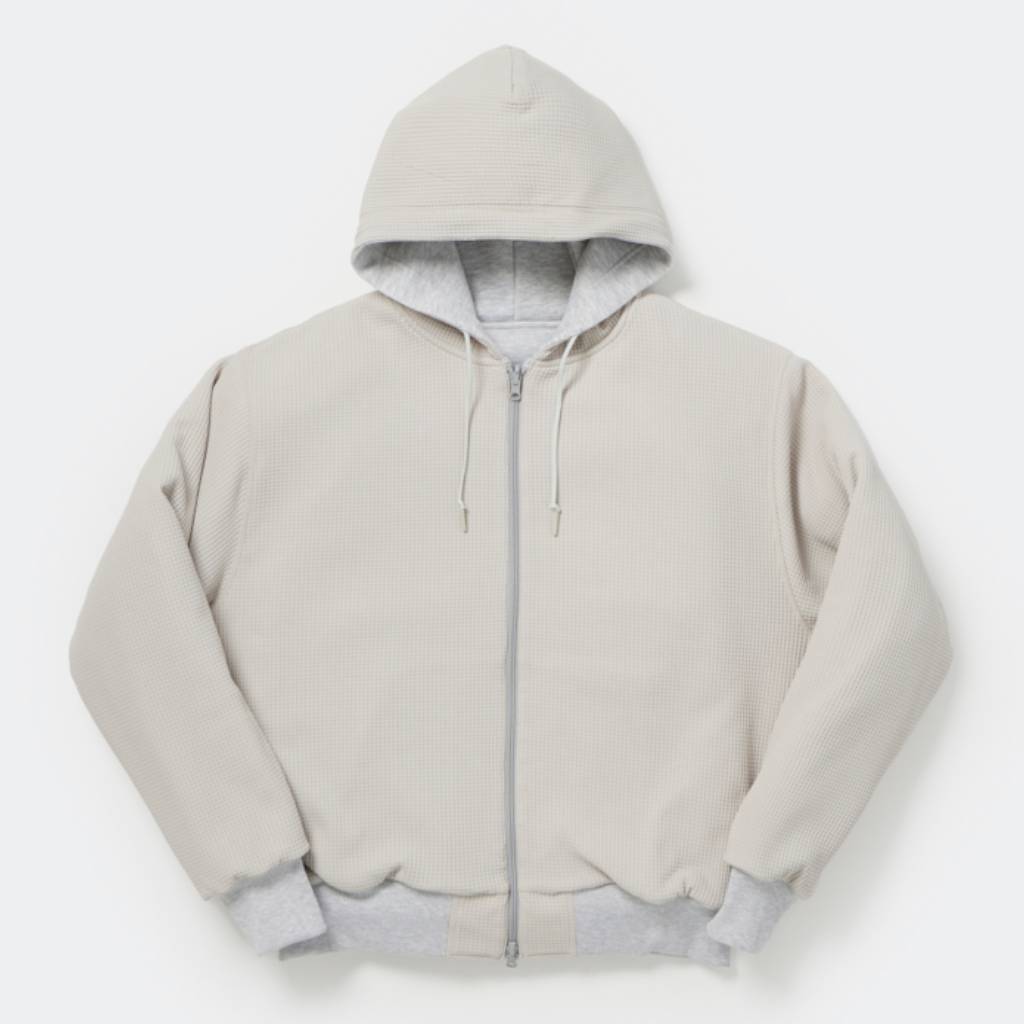 TECH SWEAT DOUBLE FACE PARKA #HEATHER GRAY [BE-54026W]