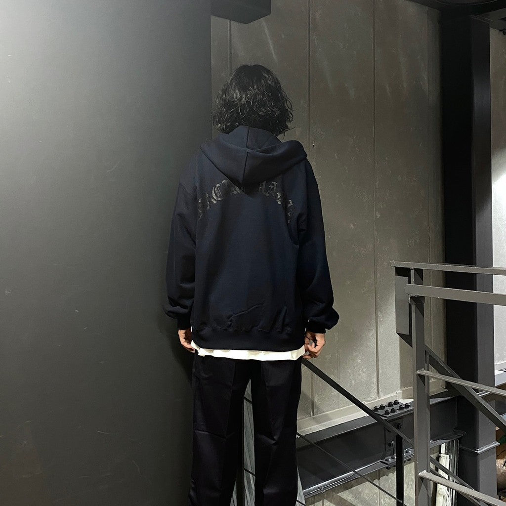 HEAVY WEIGHT FULL ZIP HOODED SWEAT SHIRT ( TYPE-2 ) #NAVY [24FW-WMC-SS02]