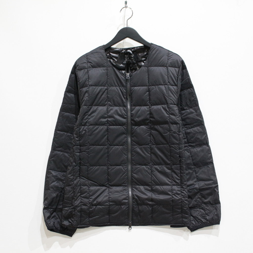 CREW NECK W-ZIP DOWN JKT #BLACK [TAION-104WZ]