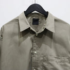TECH REGULAR STRIPE SHIRT L/S #WOLF GRAY [BE-81025]
