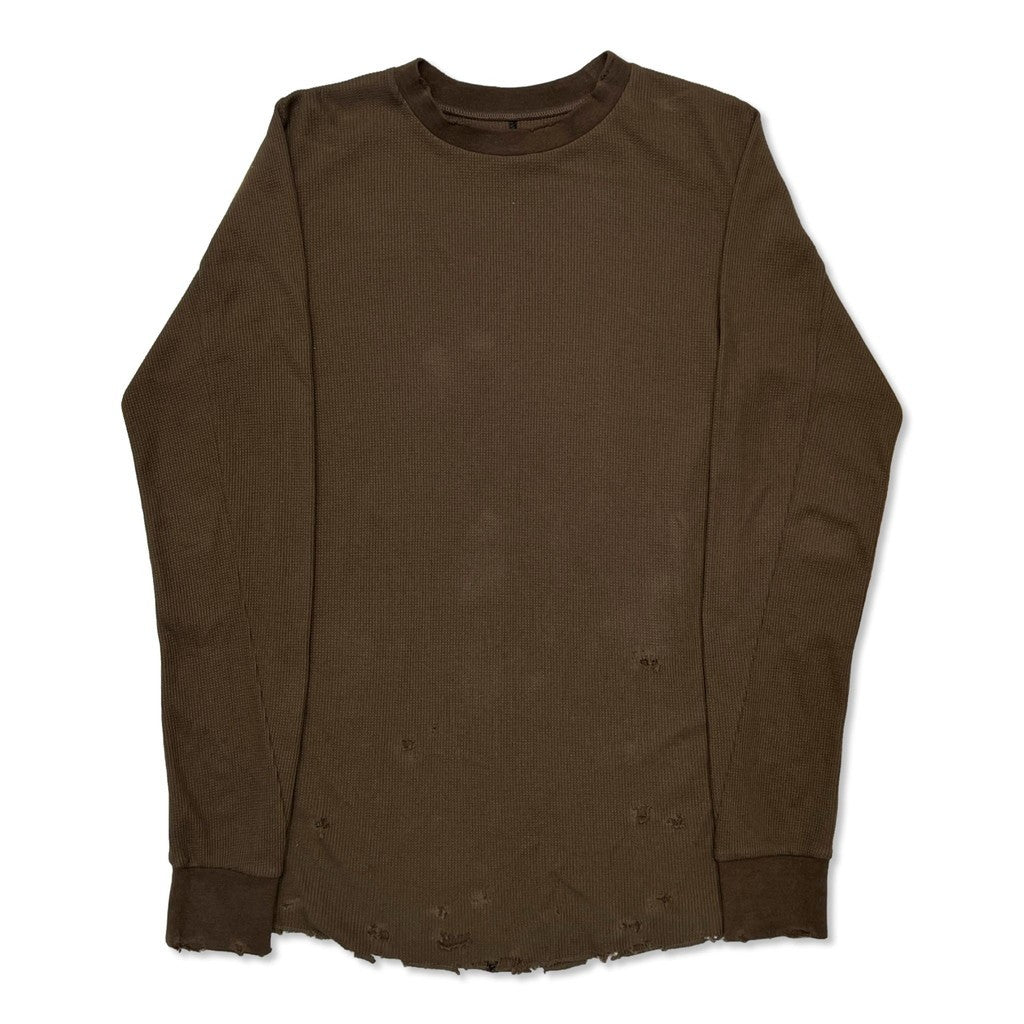 Combat Long Thermal With Damaged (CLASSIC WAFFLE KNIT) #MOCHA [M-P2-TP6]