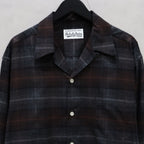 OMBRE CHECK OPEN COLLAR SHIRT L/S ( TYPE-3 ) #BROWN [24FW-WMS-OC03]