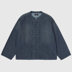 Light Denim Kungfu Shirt #Black [SD26S-SH04]