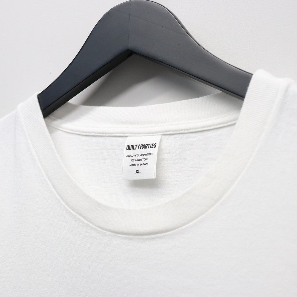 WASHED HEAVY WEIGHT CREW NECK T-SHIRT ( TYPE-12 ) #WHITE-BLUE [26SS-WMT-WT13]