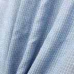 Double Gauze Plaid Open Collar Shirt #Off x Blue [SD26S-SH02]