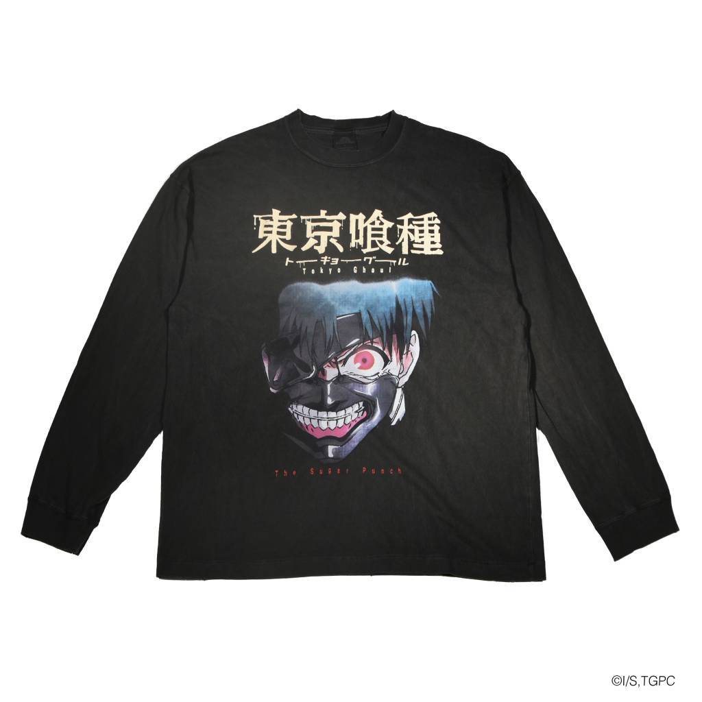 東京喰種 | 長袖T卹（金木研面具）#黑色 [TTGM25SM002]