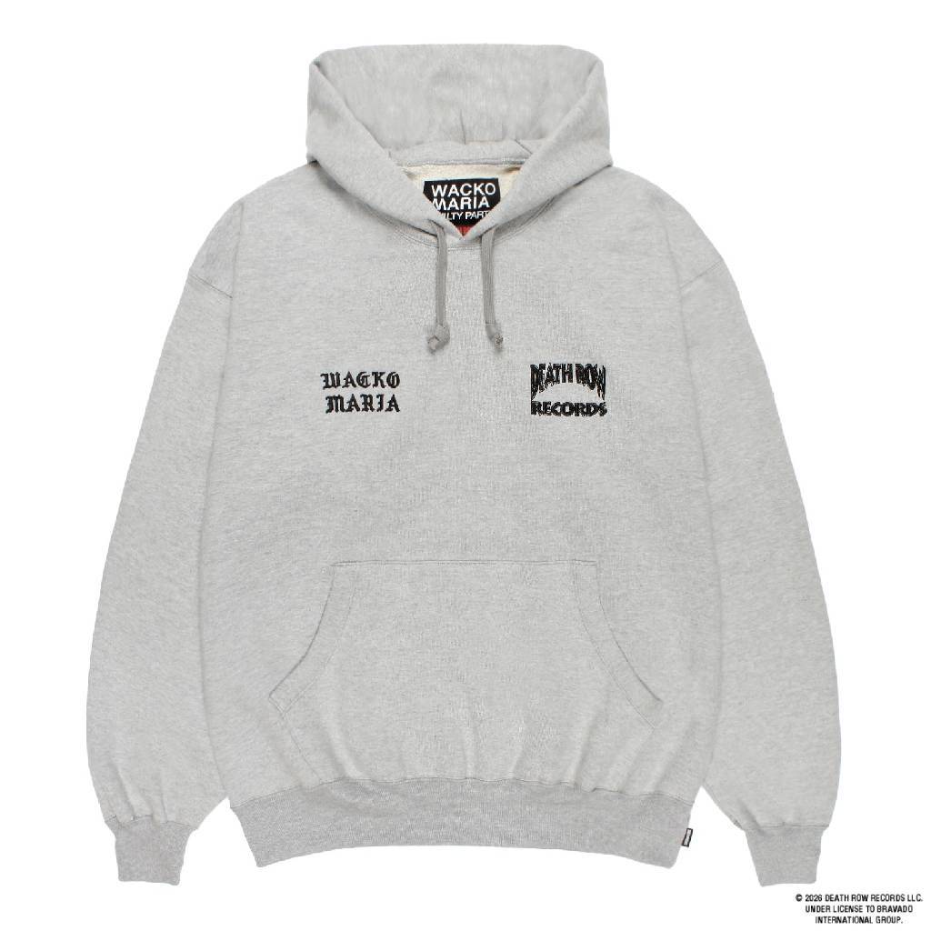 DEATH ROW RECORDS | HEAVY WEIGHT PULLOVER HOODED SWEAT SHIRT #GRAY [DEATHROW-WM-SS05]
