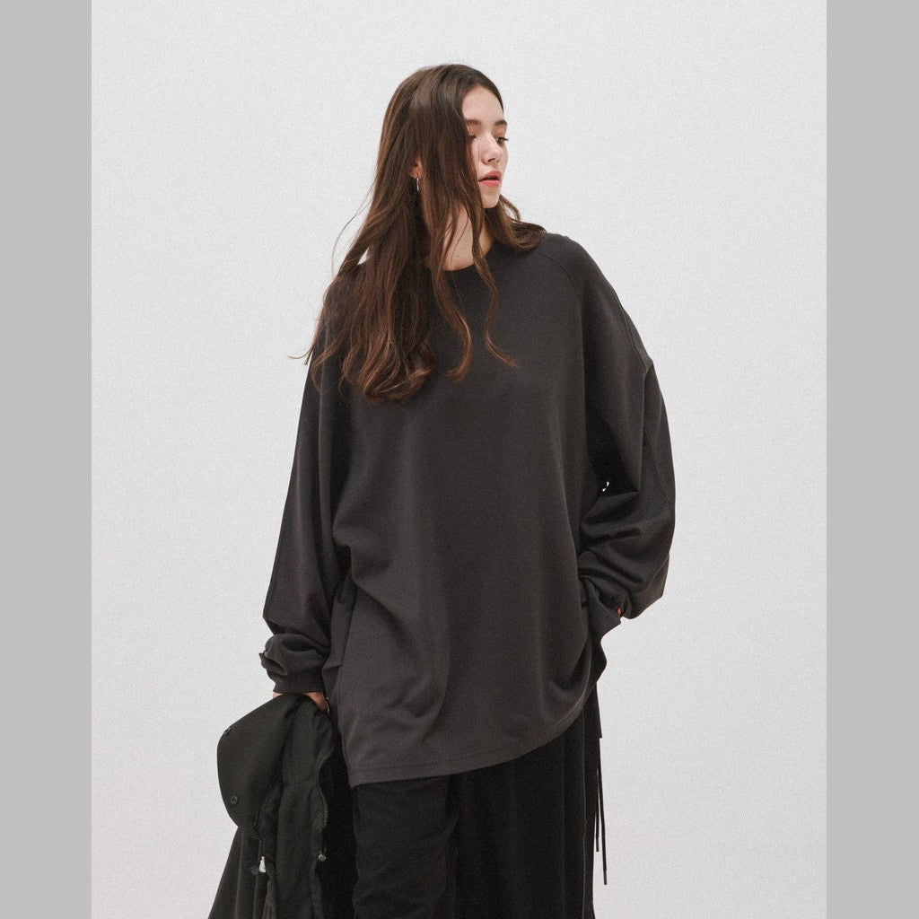 "X_Model-03" 普通長袖T卹 #靛藍 [GOOPI-24AW-NOV-01]