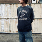 U.S. AIR FORCE EAGLE SWEATSHIRT AGED #AGED BLACK [BW252-UAES]