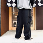 STRIPE BAGGY CARGO PANTS #Black [SU26-B06]