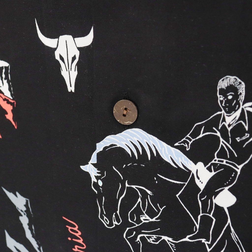 HAWAIIAN SHIRT S/S ( TYPE-4 ) #BLACK [25SS-WMS-HI04]