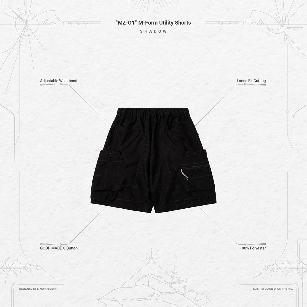 "MZ-O1" M 型實用短褲 #SHADOW [GOOPI-24SS-JUN-02]