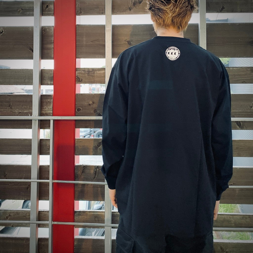 EMBROIDERED LOGO COTTON L/S T-SHIRT_CCCC #BLACK [CCC-251T003	]