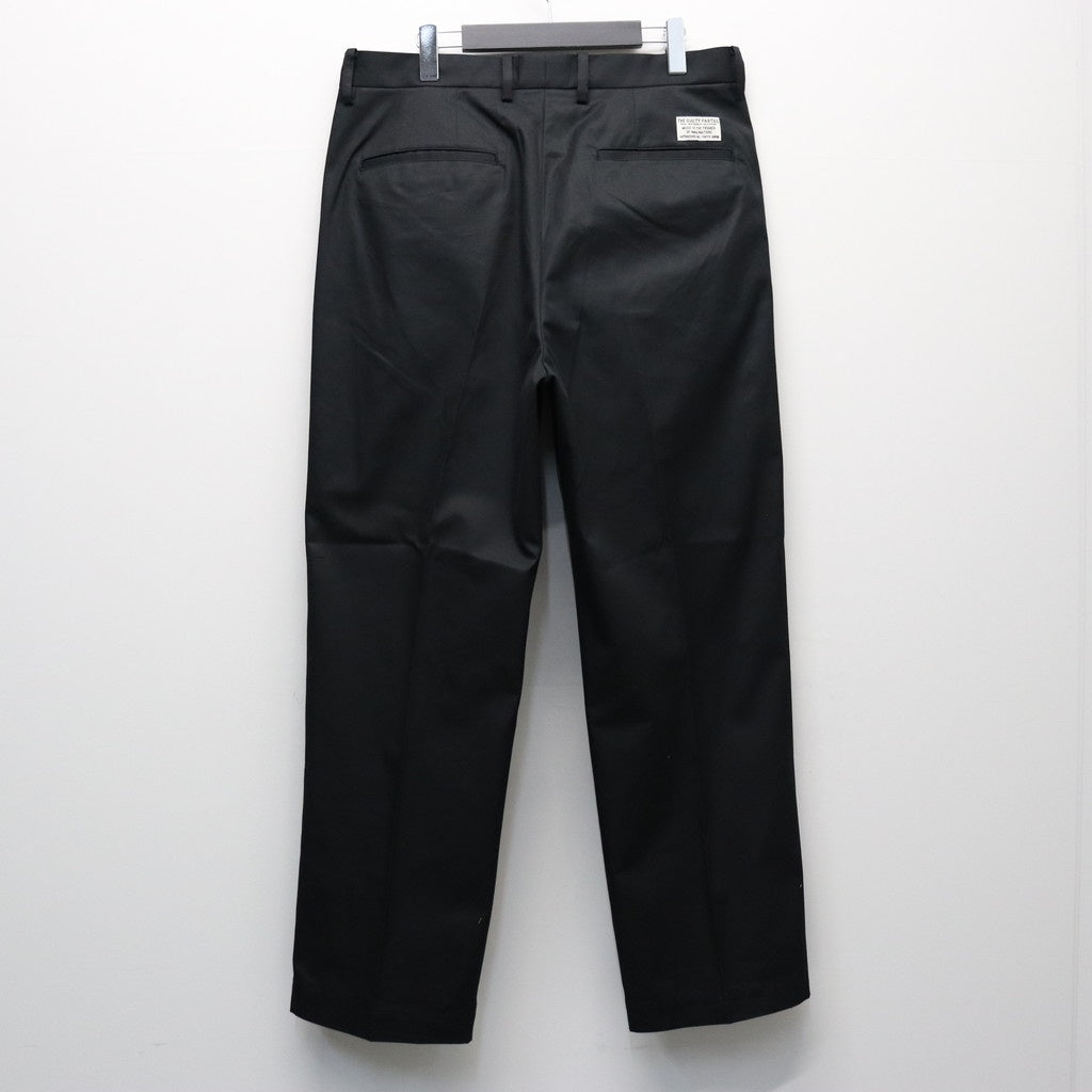 DOUBLE PLEATED CHINO TROUSERS #BLACK [26SS-WMP-PT12]