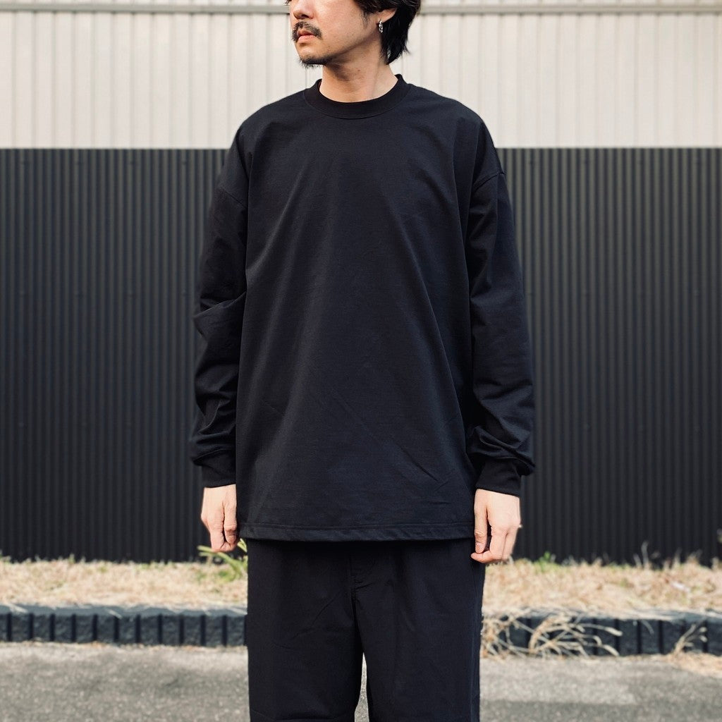 TECH DRAWSTRING L/S TEE #BLACK [BE-34026]